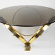 Ronald Schmitt diamond designer glass coffee table brass par Knut Hesterberg