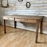 Raw wood farm table