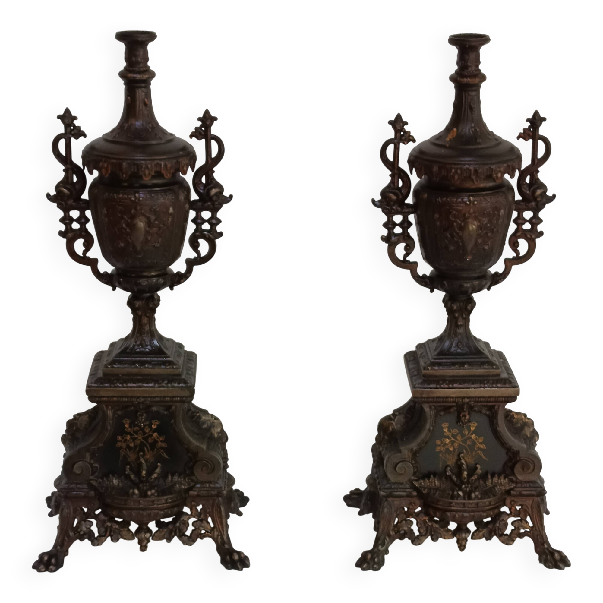 large pair of candlesticks