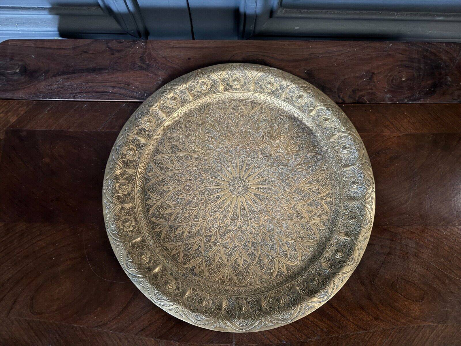 Oriental tea tray in copper or brass 20th century