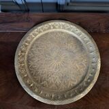 Plateau à thé oriental en cuivre ou laiton XXe