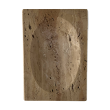 Travertine soap dish / pocket emptier, Italy 1970