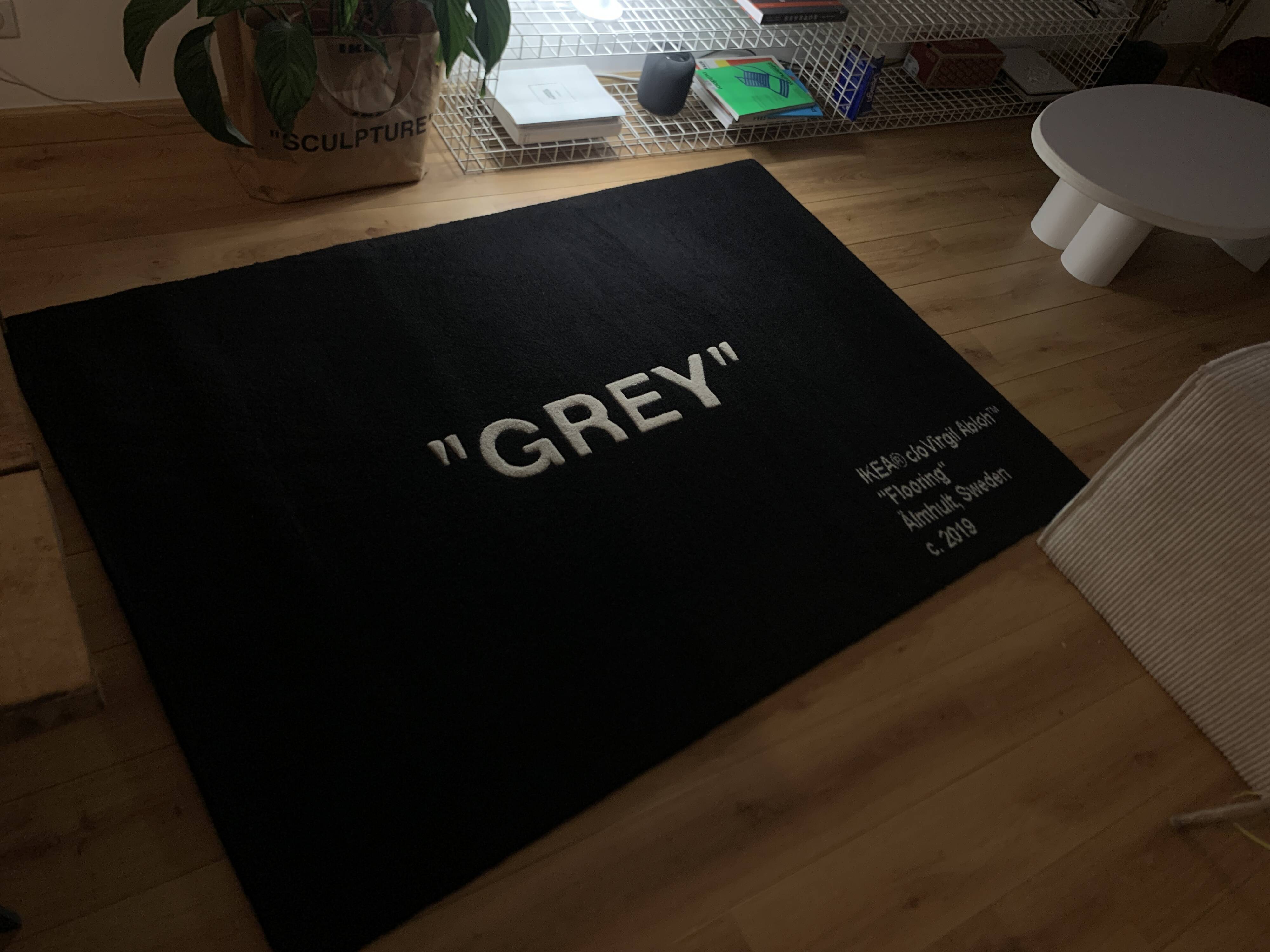 Virgil Abloh ちなむ IKEA GREY Rug 133 x 195 