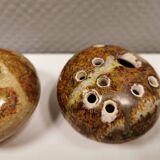 Three pierced vases (in Denmark we call them Mushroom vases)