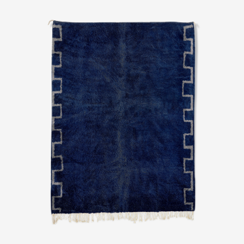 Modern Moroccan dark blue carpet90x150cm