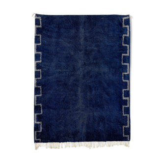 Tapis marocain moderne bleu foncé 90x150cm