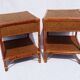 Pair of cane bedside tables