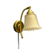 Danish wall lamp, brass and glass