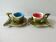 Set de 2 tasses et sous tasses en barbotine forme coquillages