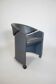Italian leather armchair on casters by Matteo Grassi, 1990s