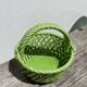 Basket dish in green woven earthenware / old ceramic