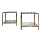 Pair of bronze side tables
