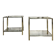 Pair of bronze side tables