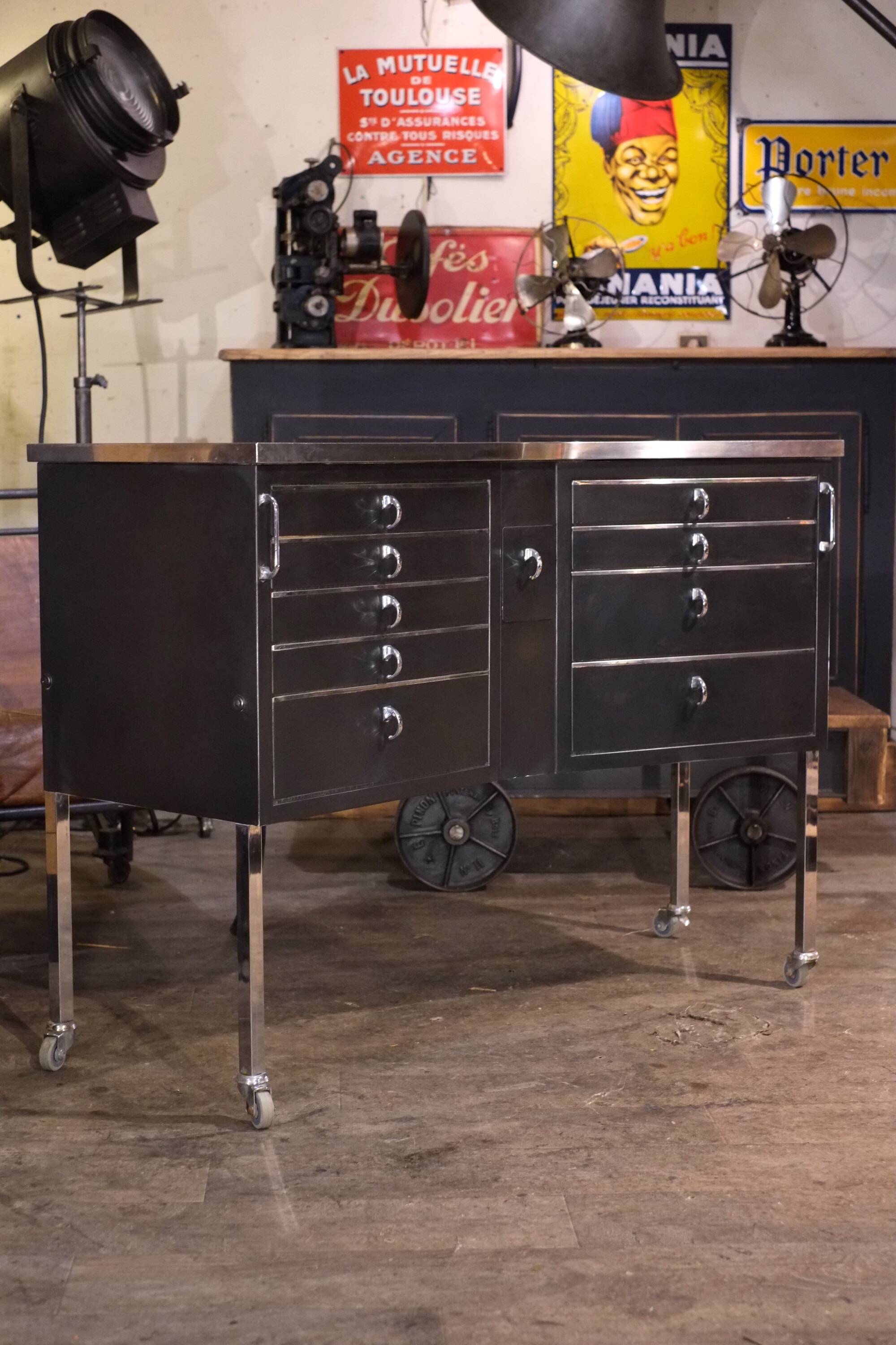 Vintage dentist furniture Gallus 1970