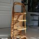 Vintage rattan and cane shelf – 1970s