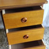 Scandinavian style desk in blond teak – 60s/70s