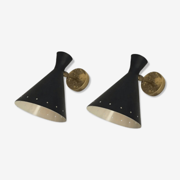 Pair of Italian sconces in the style of the 50s