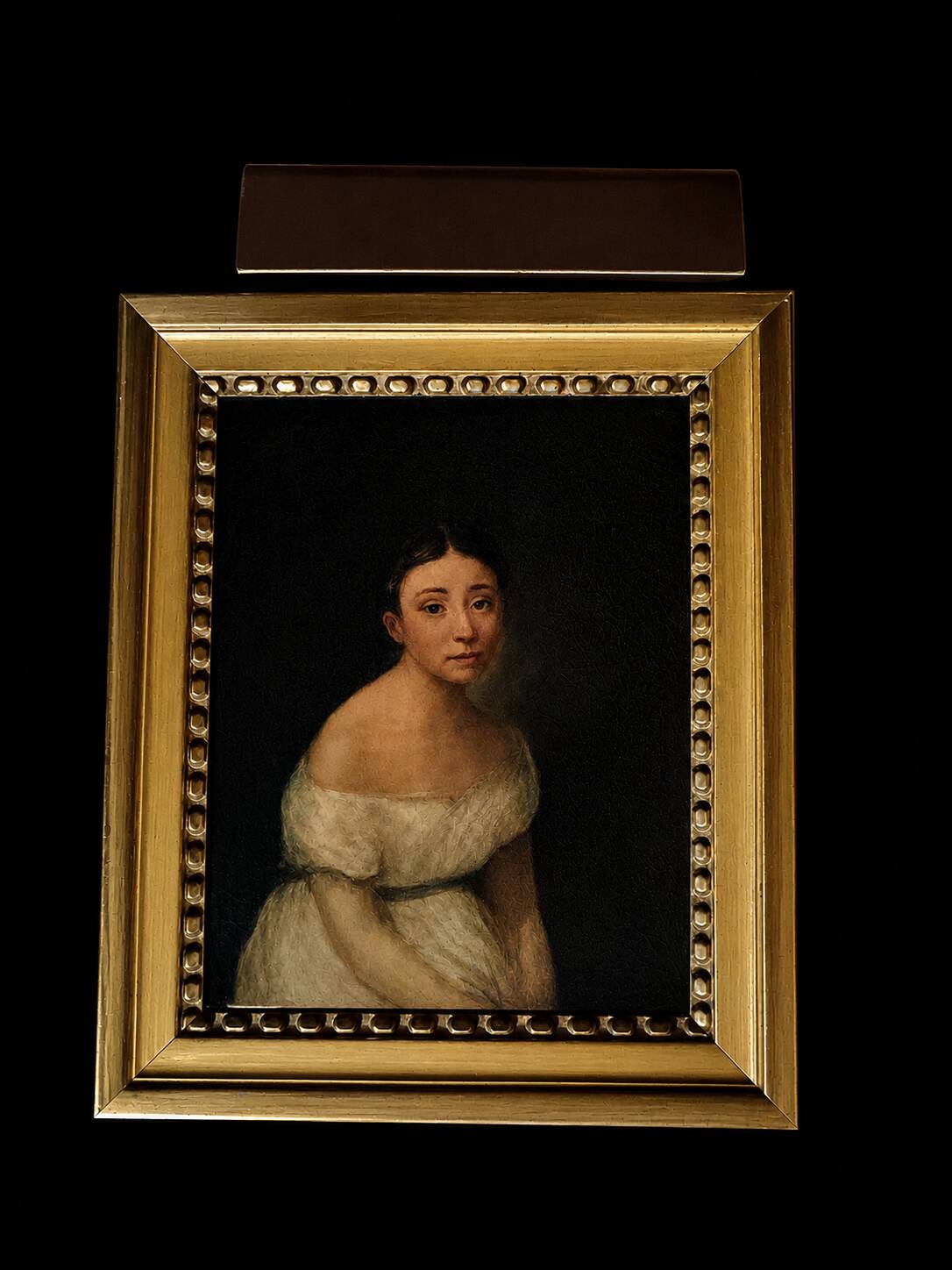 Tableau portrait ancien huile sur toile XIXème siècle