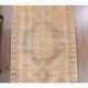 Vintage Turkish Oushak Handmade Wool Cotton Orange Runner Rug 97x327