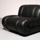 Mimo Padova black leather modular lounge chairs "Velasquez" - 1970