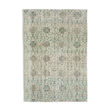 Tapis beige turc noué à la main unique en son genre des années 1980 154 cm x 216 cm