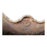 Pair of enamelled cast iron planters from 1900 from Charleville-Mézières