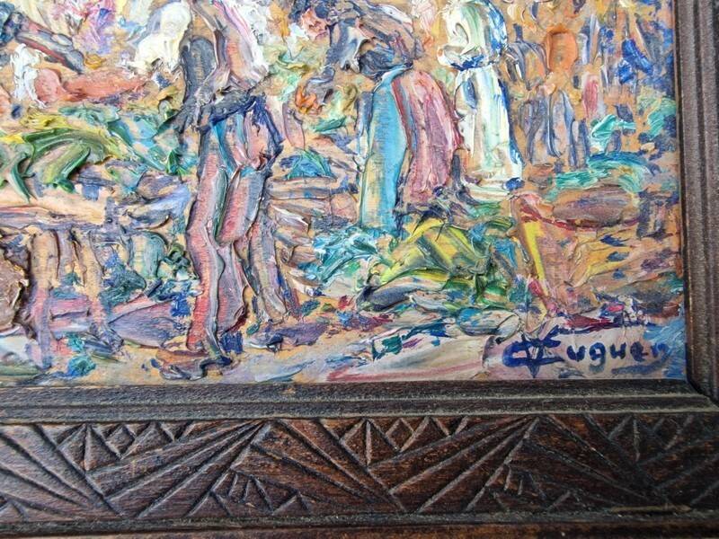 Huile sur panneau signée LV Cuguen