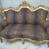 Baroque leopard canapé
