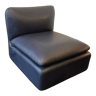 Vintage blue leather armchair