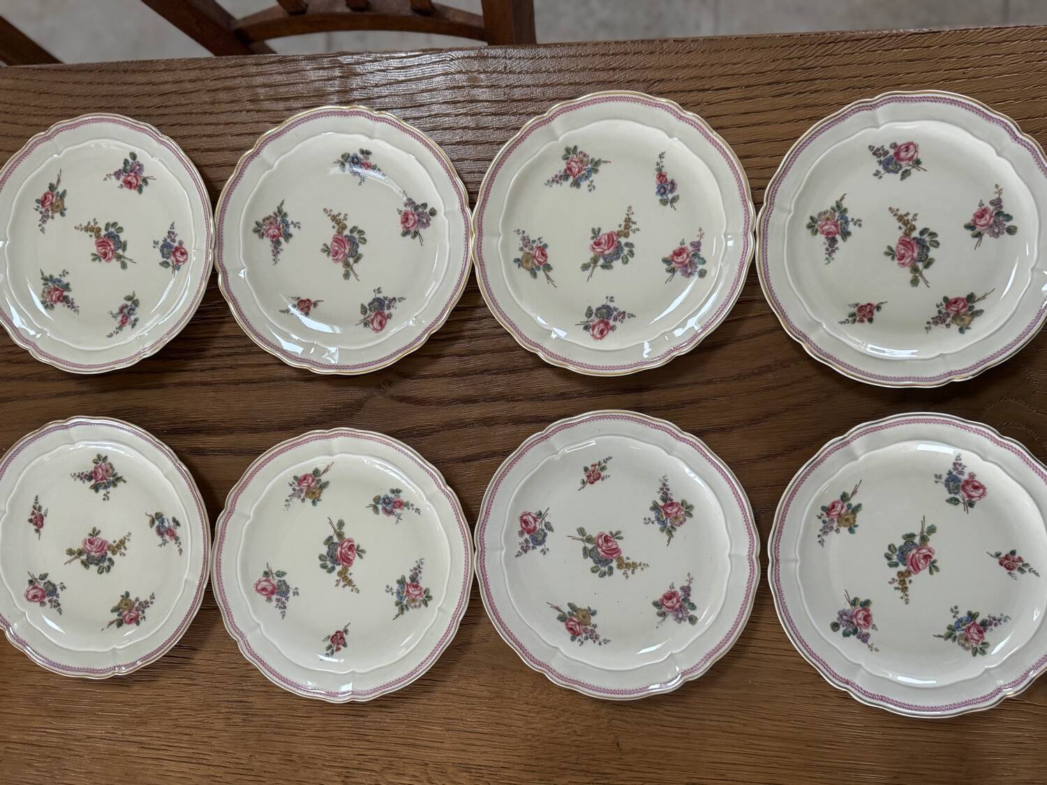 Bernardaud porcelain dessert plates