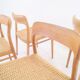 4 chairs by Niels Otto Moller, model 75 for J.L. Mollers Mobelfabrik
