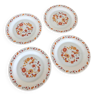 Lot de 4 assiette plates Arcopal fleurs orange modèle flore