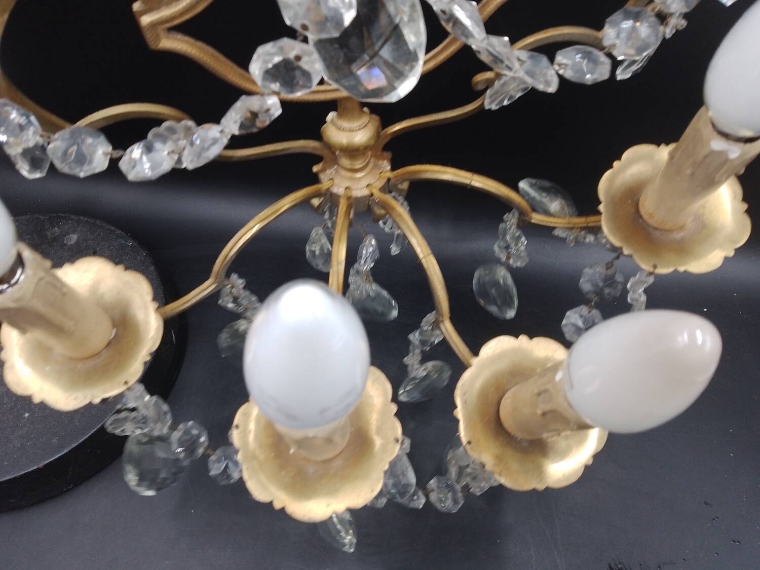 Lyre Garland Empire Tassels Wall Light 4 Lights Gilded Bronze