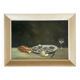 Nature morte, huile sur panneau signée