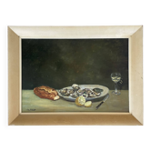 Nature morte, huile sur panneau signée