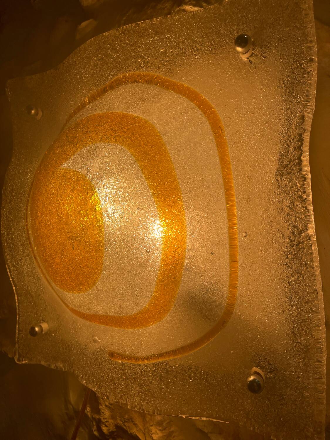 Mazzega two-tone Murano glass wall lamp, Italy 1970