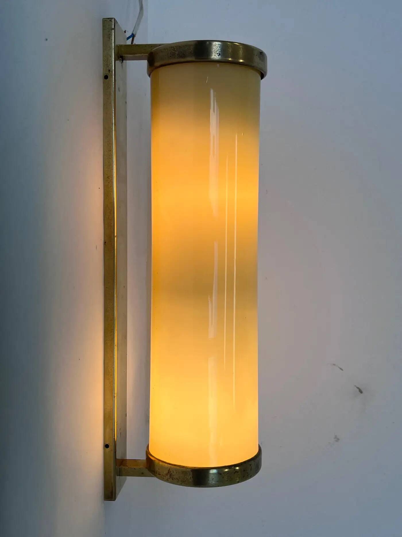 Applique murale en laiton de style Bauhaus, années 1930 - Tchécoslovaquie