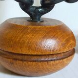 Duo de bougeoirs brutalistes Art-populaire années 50