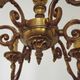 French Vintage Traditional Bronze 6 Light Chandelier Acanthus Leaf Detail 4565