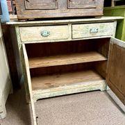 Old bedroom chest of drawers with green tones (c.1920) #8