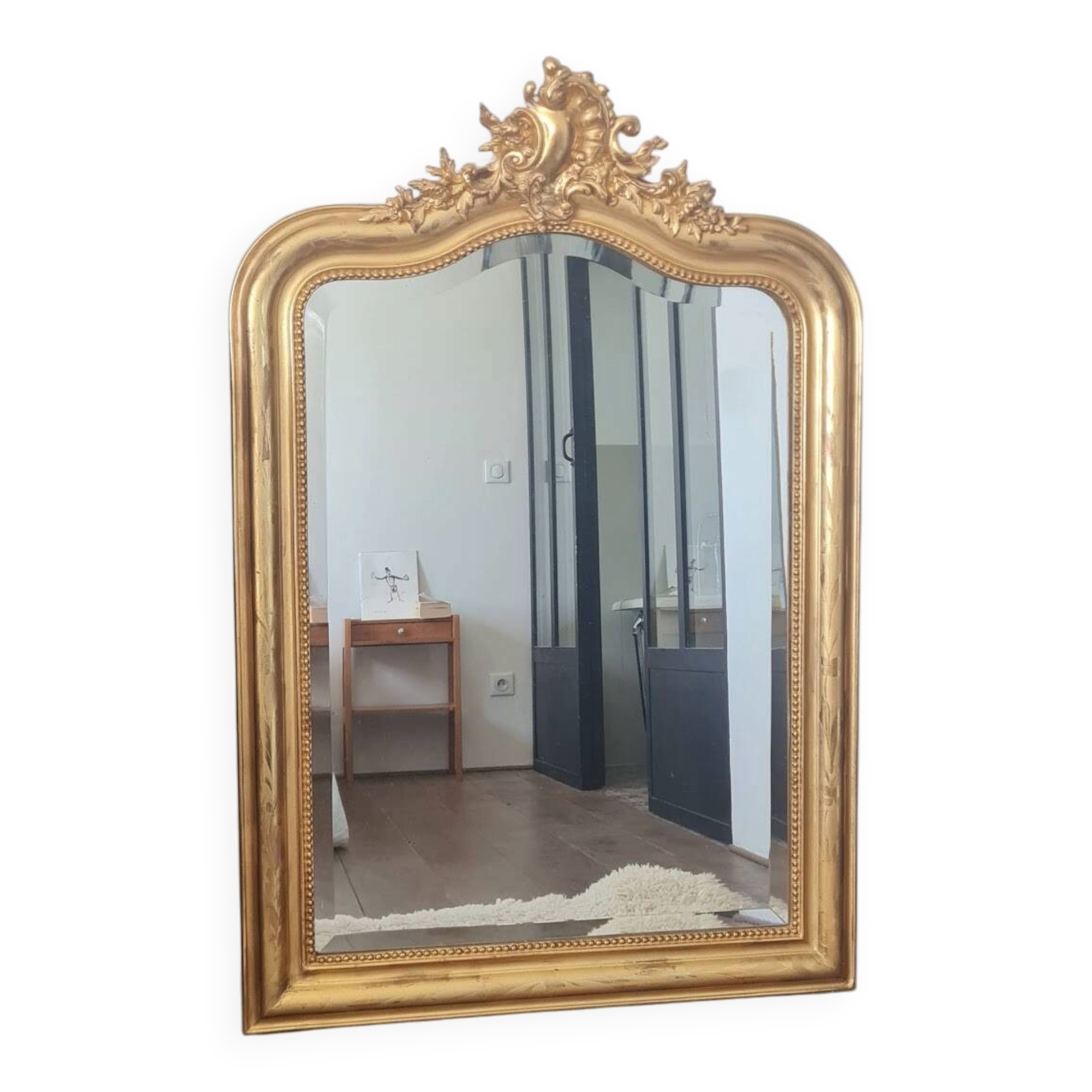 Miroir Louis Philippe avec fronton
