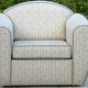 Pair of club chairs covered with fabric
