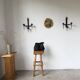 Wrought iron candle holders 1900 brutalist sconces