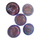 Set of 5 vintage Morvan ceramic plates