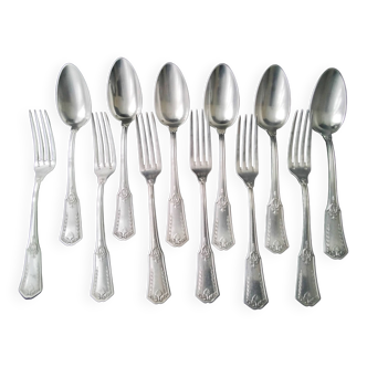6 x 2 Silver metal table cutlery Model Without embarrassment