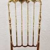 Pair of chiavarine chairs, brass