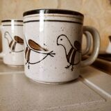 Set of 3 sandstone mugs