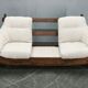 Brutalist Solid Oak and Bouclé Three-Seat Sofa, Czechoslovakia 1970s