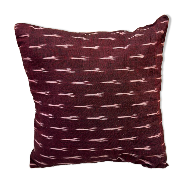 Housse de coussin blockprint indien en coton bordeaux — Beyit
