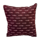 Indian blockprint cushion cover in burgundy cotton